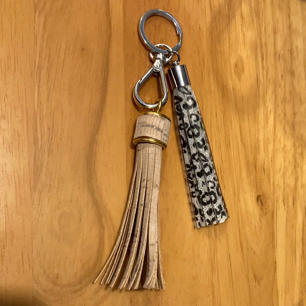 Double tassel keychain